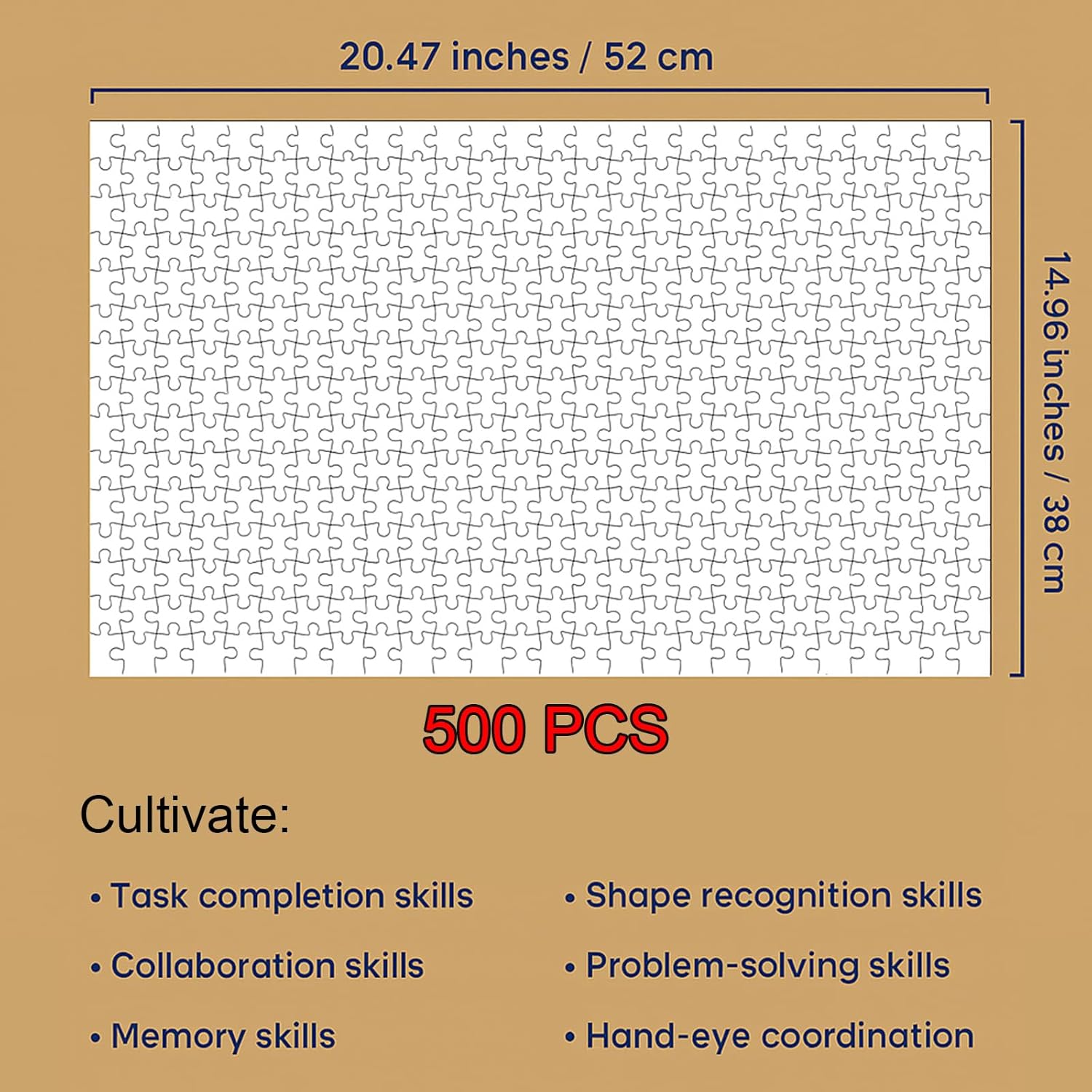 Personalized Custom Photo Jigsaw Puzzle, 500/1000 Piece Wooden Puzzle for Family, Couples, Weddings, Pet Lovers, Premium Gift (1000PCS)