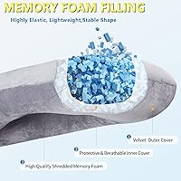 Vista 2 de Shredded Memory Foam Body Pillow, Pregnancy Pillows for Sleeping, Maternity Pillow for Pregnant Women, Memory Foam Filling U Shaped Body Pillow with