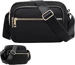 KEYRI Borsa a Tracolla da Donna in Nylon con 4 Scomparti Capienti Borsetta Moda Borse Spalla Crossbody Bag Borsa impermeabile per telefoni cellulari Shopping Viaggio Sacchetto Borsello