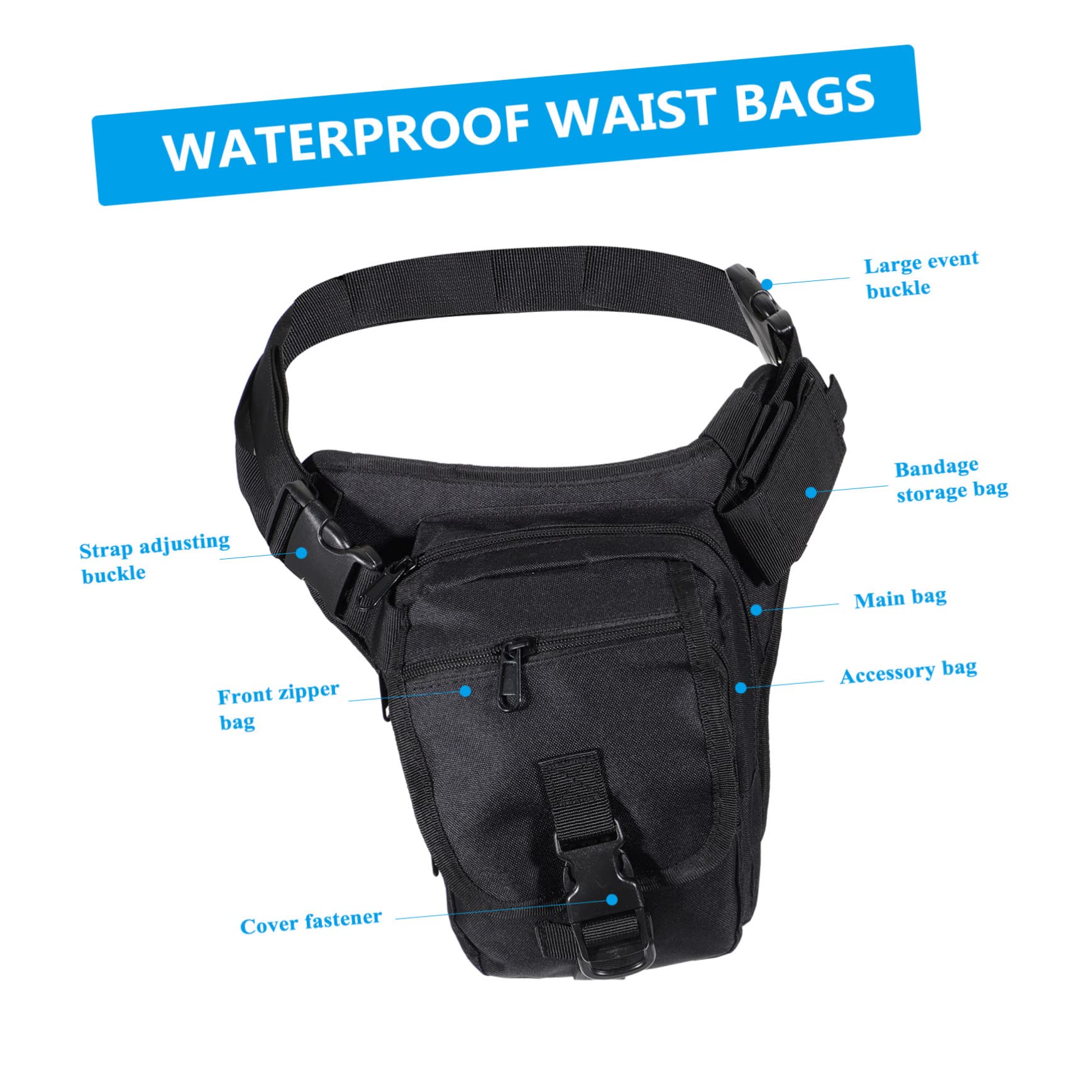 Happyyami 1pezzi Per Attività Outdoor Fanny Pack Multifunzionale Per Escursioni e Sport