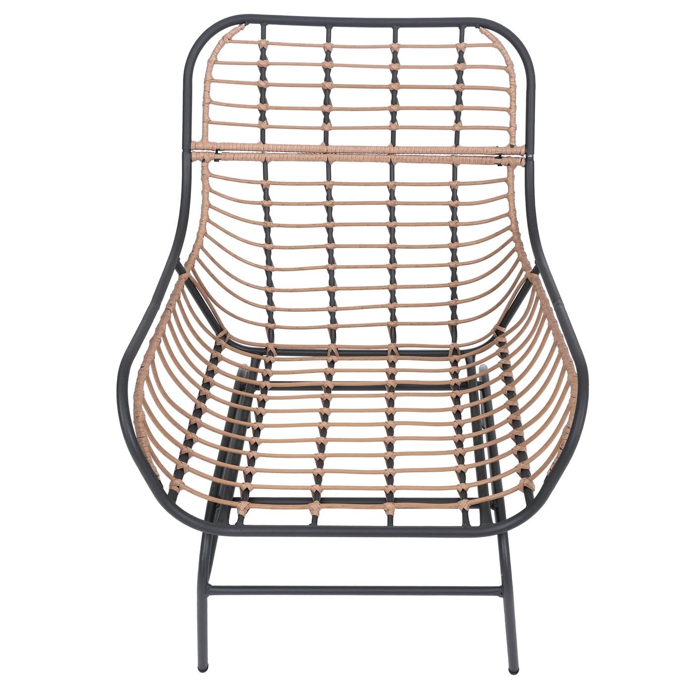 Lounge-Set HWC-P75, Gartengarnitur Sofa Sitzgruppe, Stoff 220g/m² Poly-Rattan Metall - dunkelgrau, Polster hellgrau