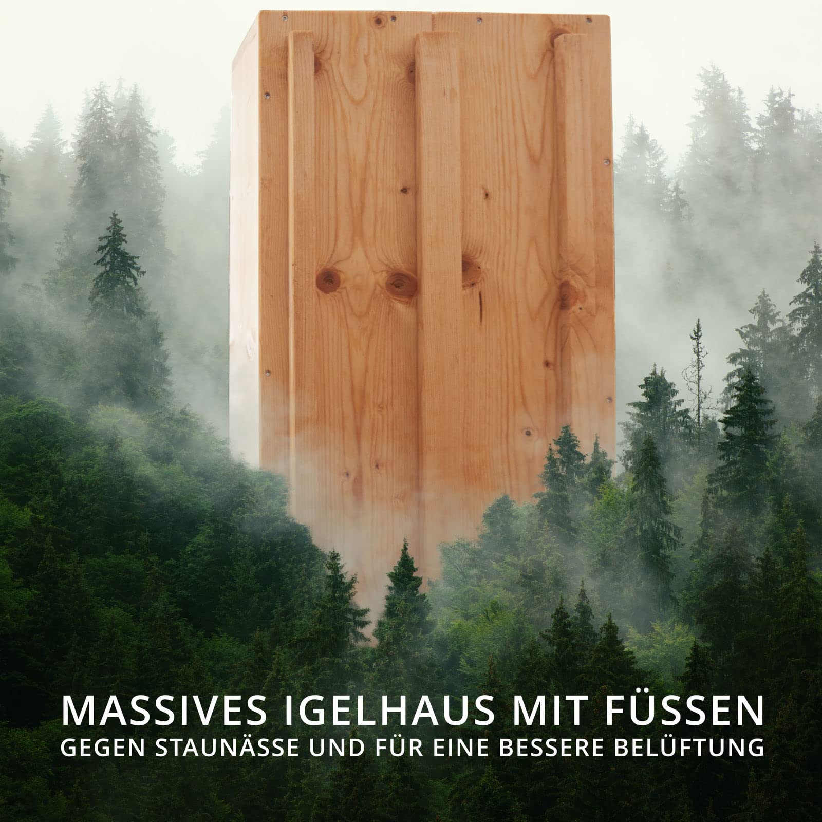 Igelhaus Neu 2 mal Lasiert (IG5) Igelhütte mit Labyrintheingang und Rattenklappe