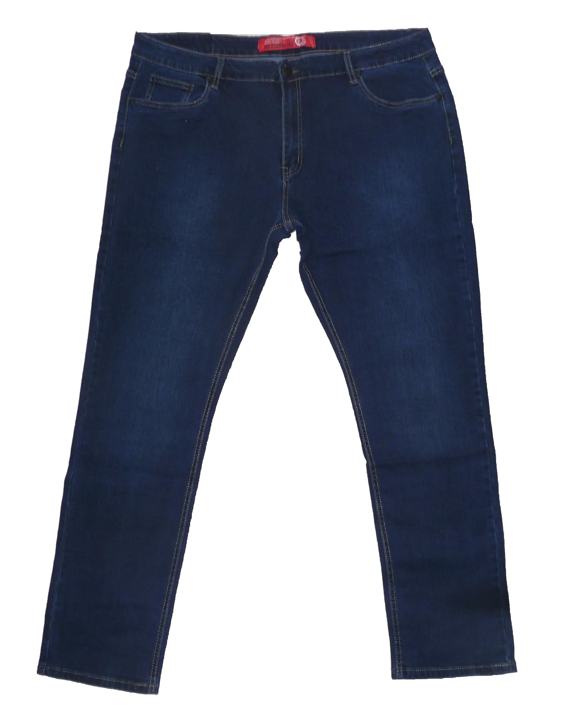 Fantasy Jeans Lungo Gamba Dritta No Slim Taglie Grandi Elasticizzato Cotone Uomo