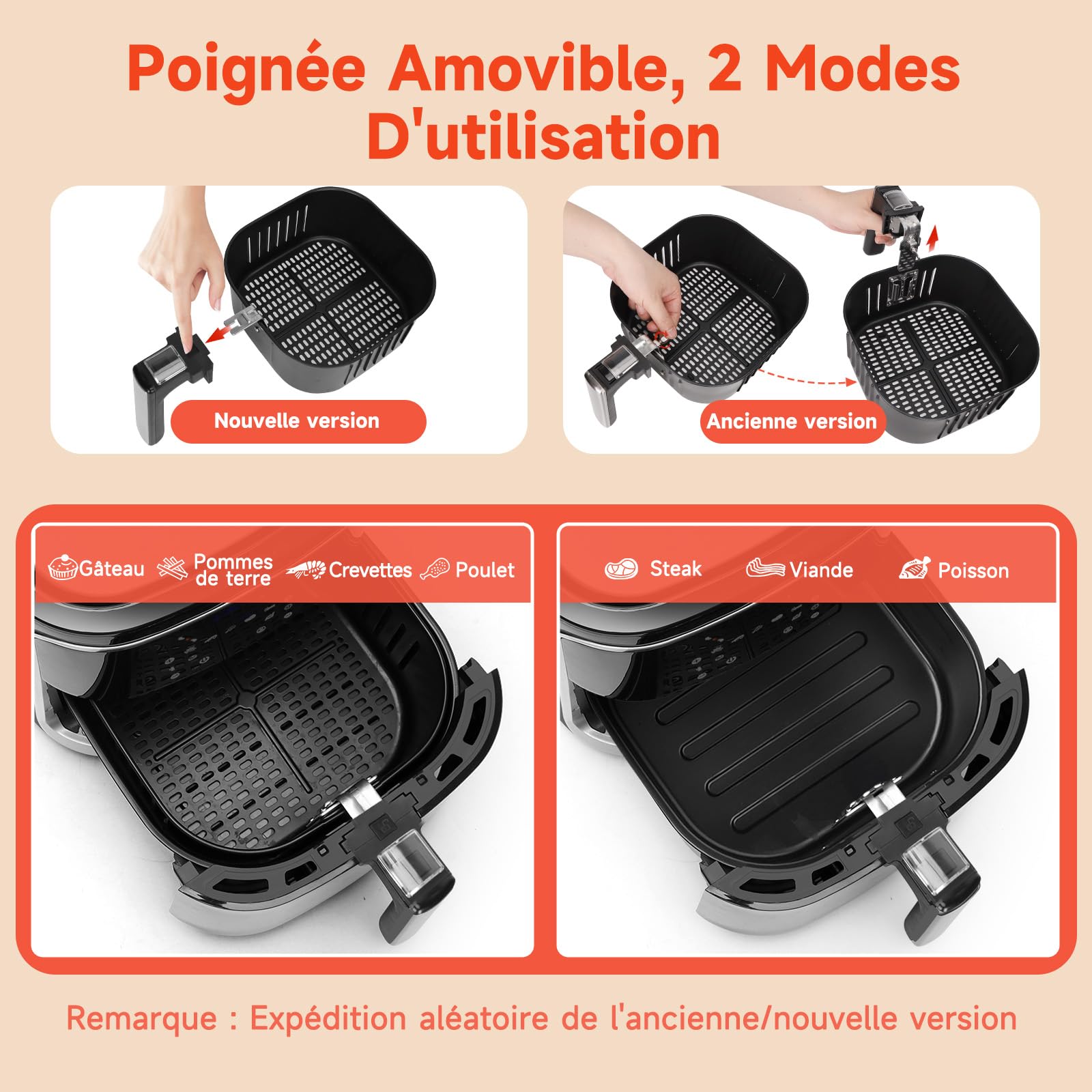 Aigostar Air Fryer XXL 7 Litres/2Kg, Friteuse Sans Huile avec Double Panier Indépendant, Technologie Rapid Air, 8 Programmes, Fonction Maintien au Chaud, Application de Recettes/Livre de Recettes