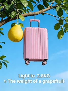 LIGHTGO 24 Ultra-Light PC Check-in Suitcase, TSA Lock, Hidden Hook | Lightweight polycarbonate check-in case with waterproof zip, TSA lock & hidden hook; ideal for week-long holidays