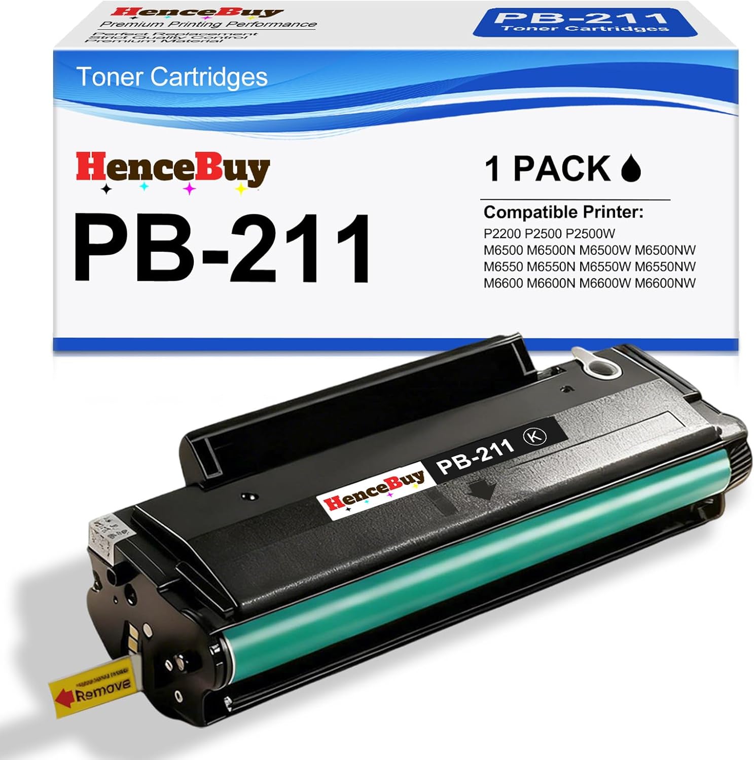 PB-211 Toner Cartridge Replacement for Pantum PB-211 PB211 PB-211E PB211EV Black Toner Cartridge Work for Pantum P2502W M6552NW M6550NW M6602NW M6600NW P2500W Laser Printer (1-Pack)