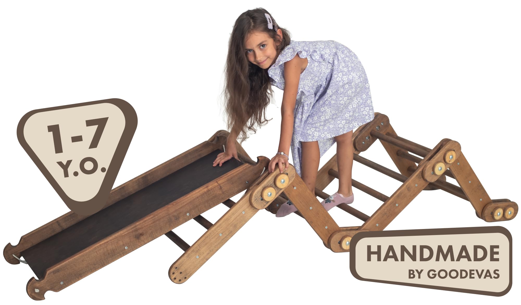 Foldable Snake Pickler Set 8in1 with Climber and Slide with ramp - Montessori Climbing Toys for Toddlers and Kids 1-7 y.o.