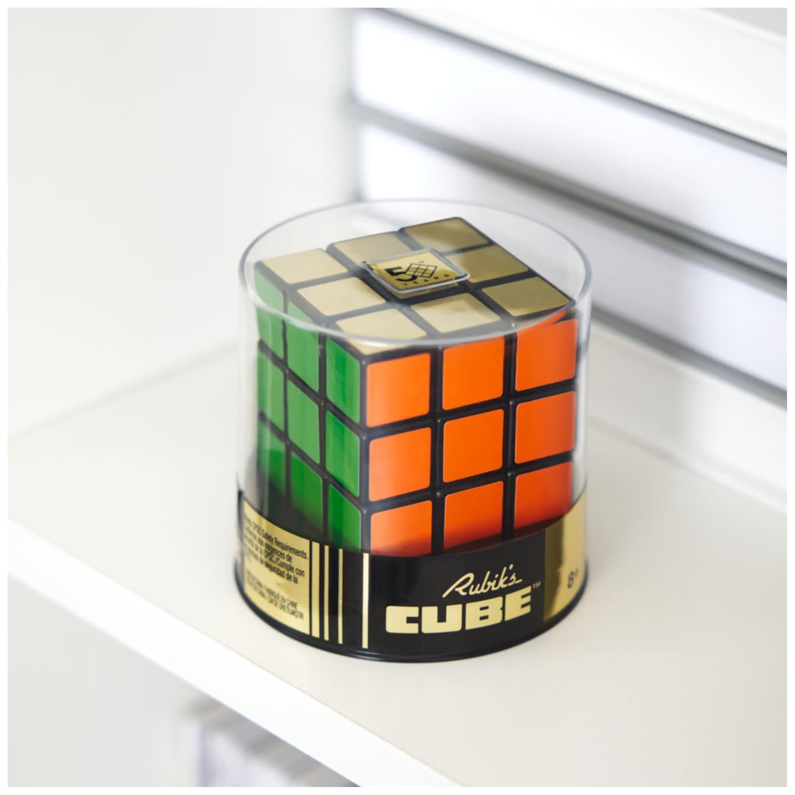 Rubik's - Cubo DE Rubik EDICIÓN Especial Retro 50 Aniversario - Juego de Rompecabezas, Cubo Mágico para Desafiar la Mente - 6068726 - Juguetes Niños 8 Años + - Regalo Niño 8 Años +
