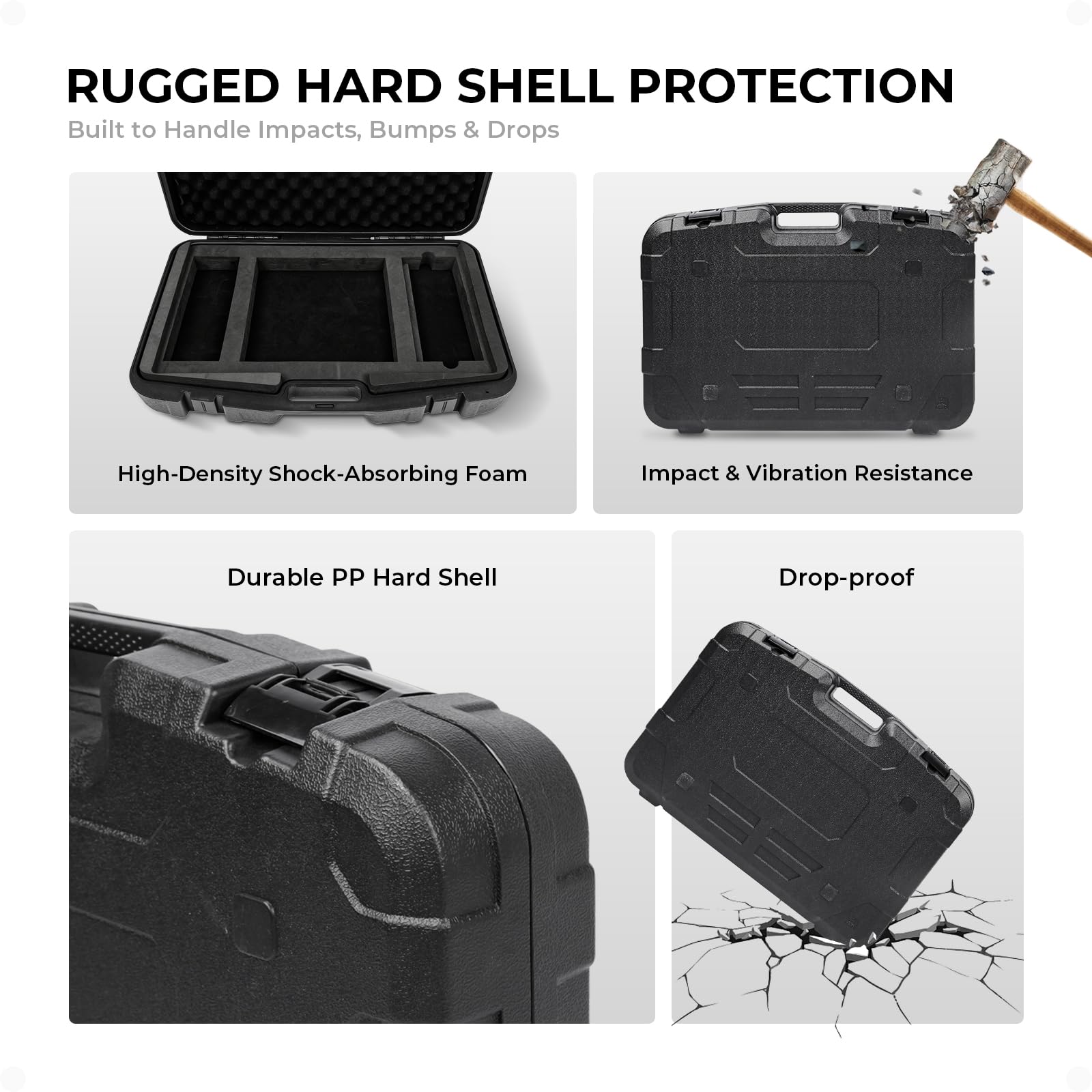 Valise de Transport pour Starlink Standard Gen 3, Étui Rigide de Protection avec Mousse Personnalisée pour Antenne Gen 3, Routeur et Câbles, Rangement Extérieur Durable