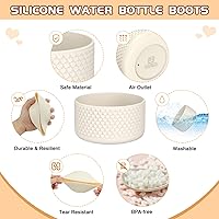 Vista 68 de WUQID Heart Shaped Texture Silicone Boot Compatible with Stanle Quencher H2.0 IceFlow Flip 20oz 30oz 40oz,Hydroo Flask 12-24oz