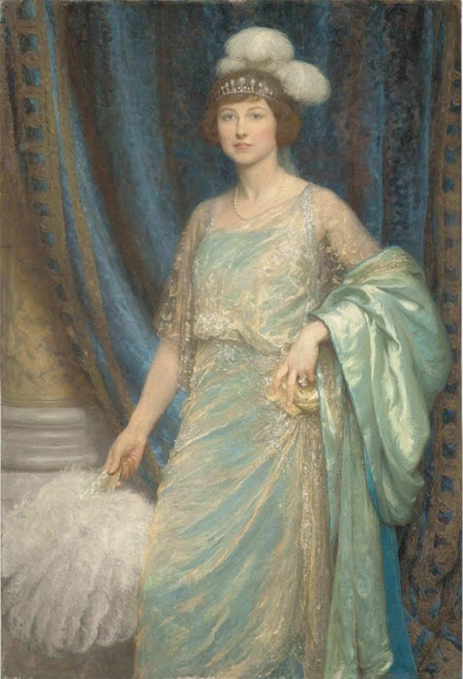RZHRHJES Abstract Painting Poster Art Print Canvas Print Poster Portrait of Mrs. Norman Holbrook by Frank Dicksee Landscape Canvas Painting for Home Decor 60x90cm