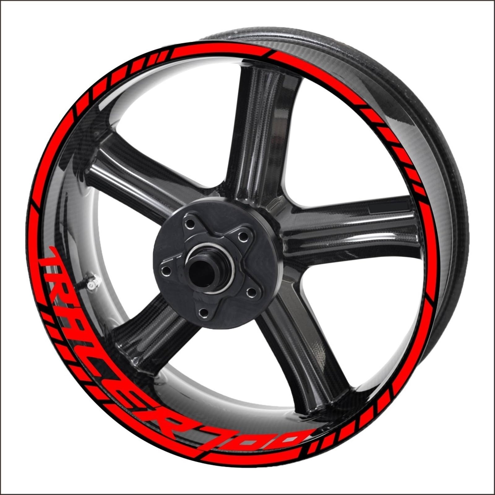 Motorcycle Inner and Outer Wheel Hub Decal Decorative Rim Waterproof Sticker for Yamaha Tracer 9 900 700 Gt Decorative(Color13)