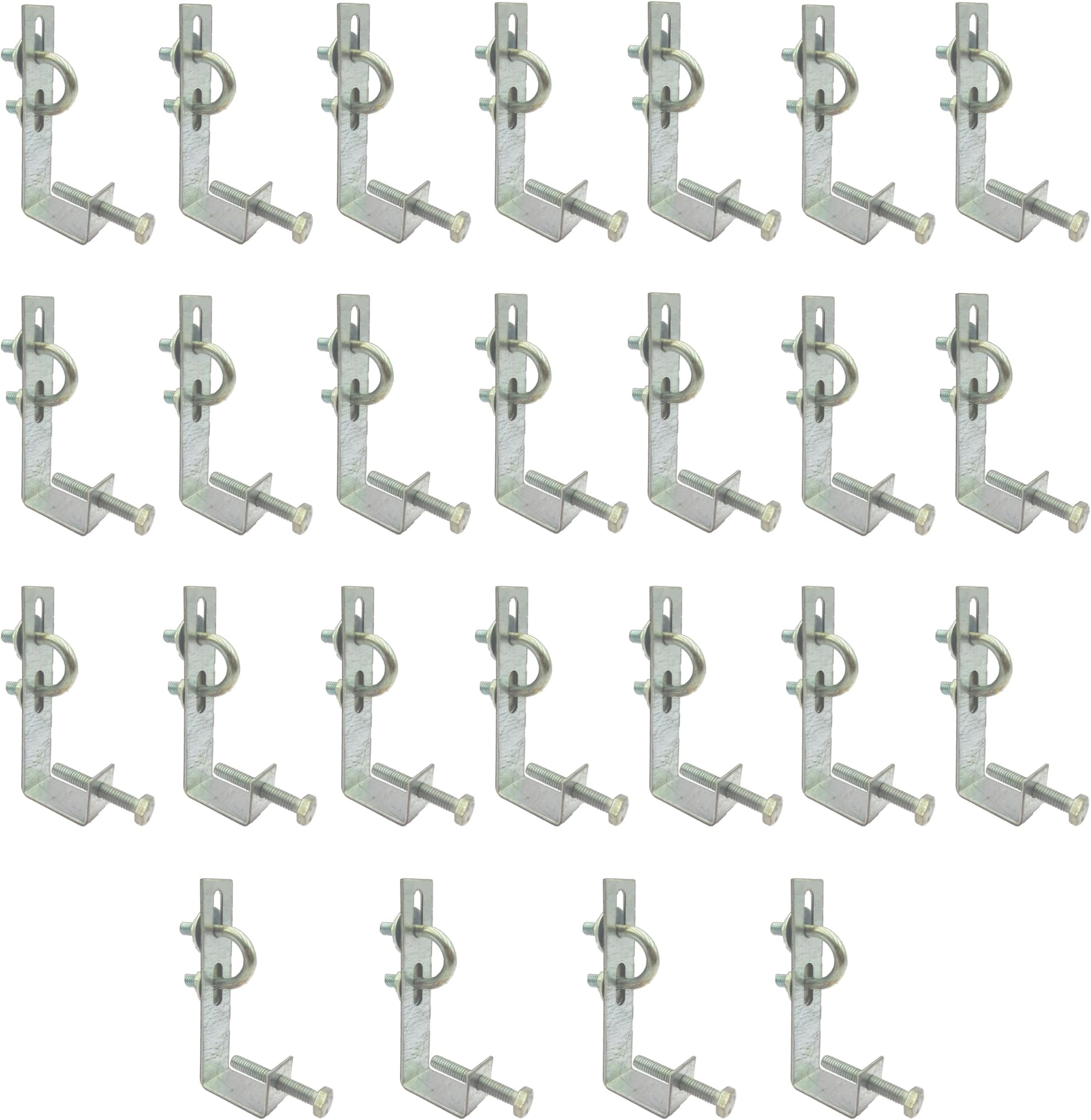 Solar Panel Cleaning Setup Pipe Support Clamp, L-Shaped Mounting Bracket, Adjustable Installation and suitable for any solar panel | Size 1/2'' (Set of 25 Pieces)