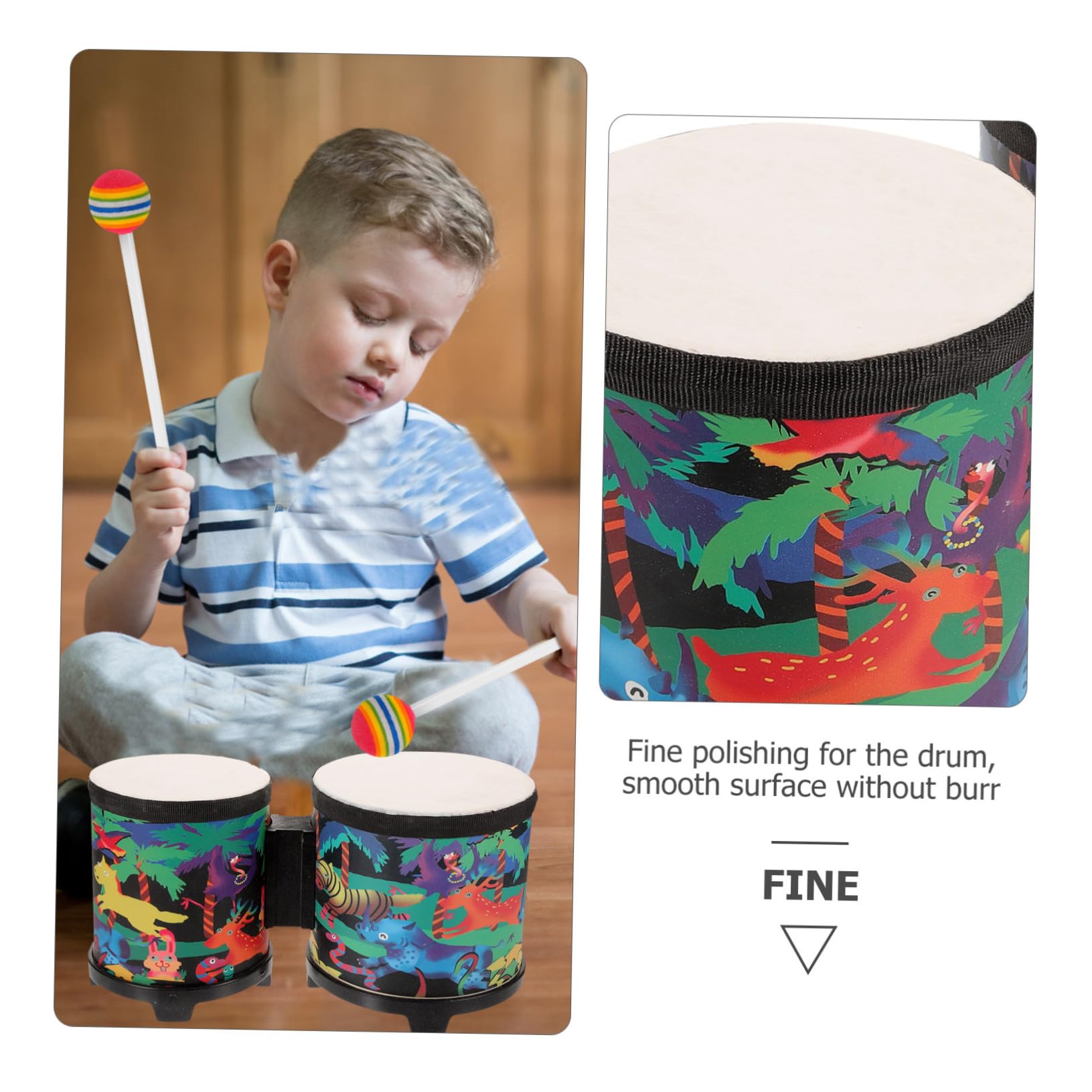 Bongó Juguete de Percusión para Niños, Juego 1 Set