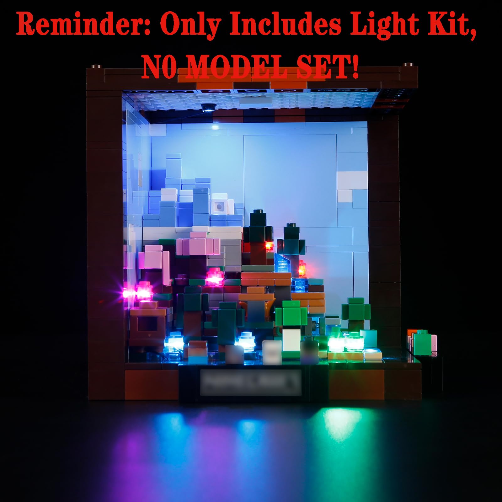 MENZAVA LED Light Set Compatible with LEGO 21265 The Crafting Table MINECRAFT Building Blocks Model - Model Set NOT Included - Image 4