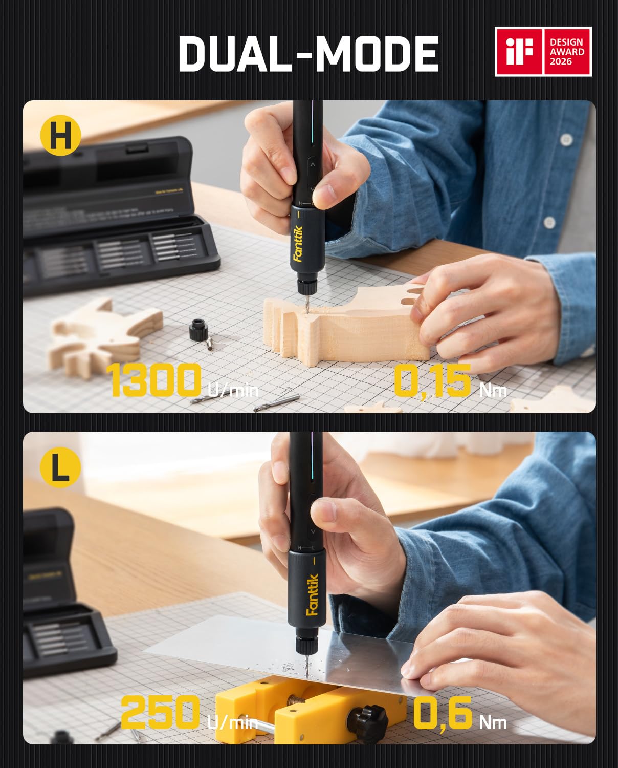 Fanttik K2 Nano 3,7 V Elektro-Mini-Bohrstift, Mini Bohrmaschine mit 20 Bohrern, 800-mAh-Akku, DIY Handbohrer Elektrisch Set für Gehäuse Kunststoff Harz Schmuckherstellung Leiterplatten Aluminiumbleche
