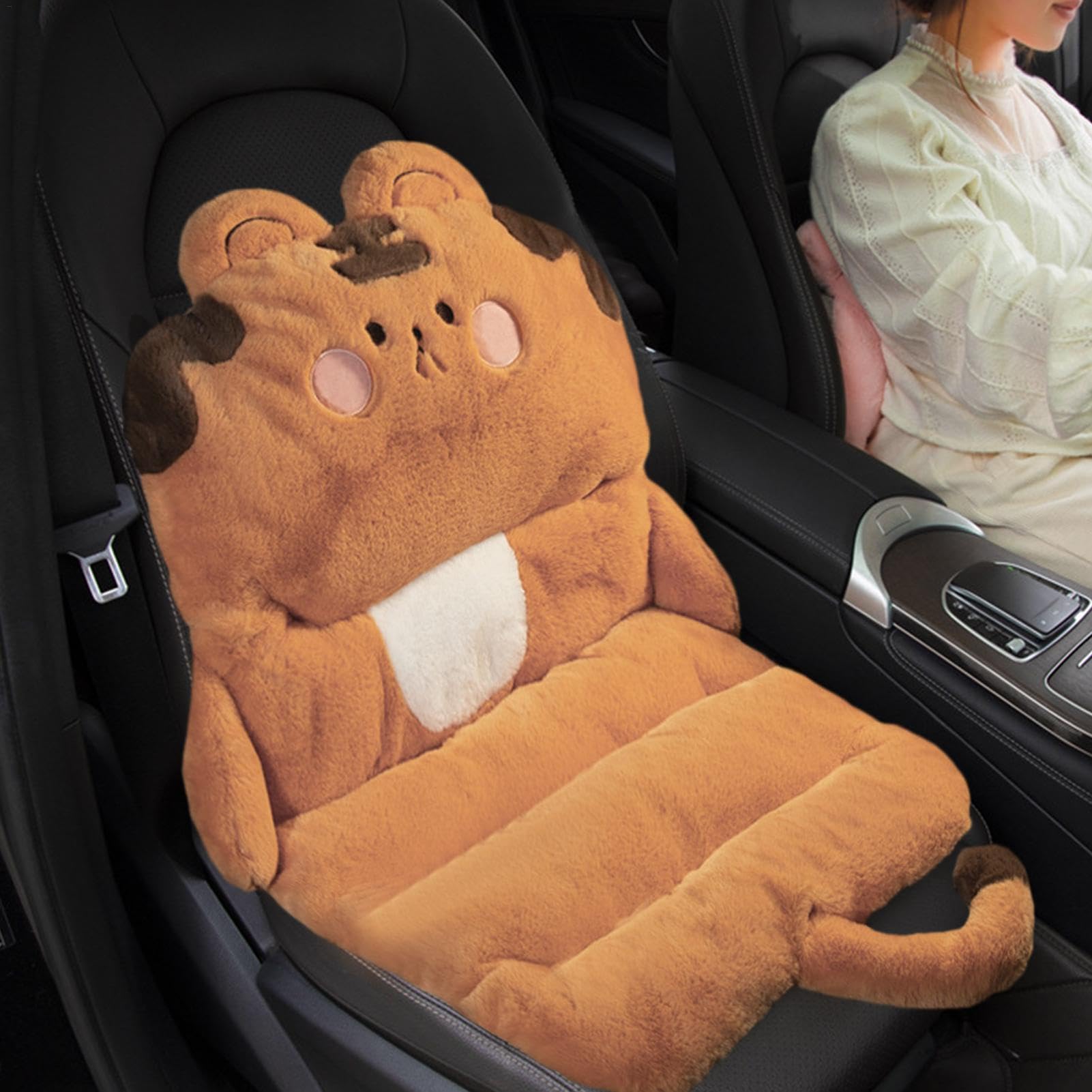 1/5 pz cuscino per sedia, cuscino di supporto lombare auto | antiscivolo lavabile 1 pezzo comodo cuscino per sedia a cartoni animati riduce la pressione sul coccige per auto, SUV, picnic | lavabile 1 pezzo comodo cuscino per sedia a cartoni animati riduce