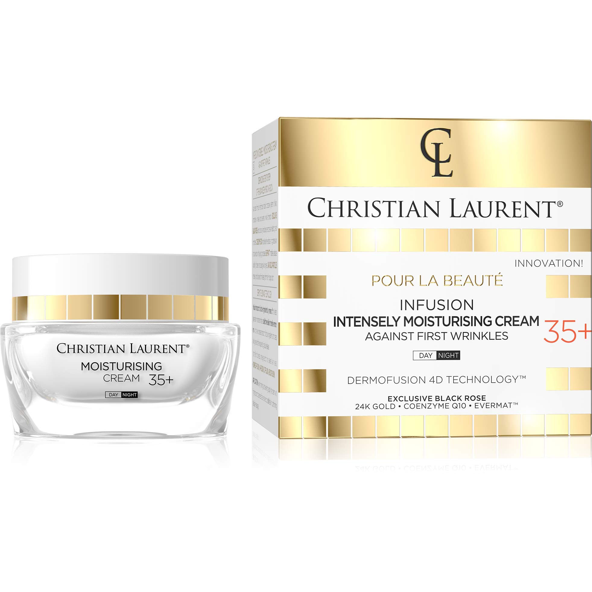 Infusionscreme gegen erste Falten – Intensiv feuchtigkeitsspendende Creme, Tag & Nacht, 35+