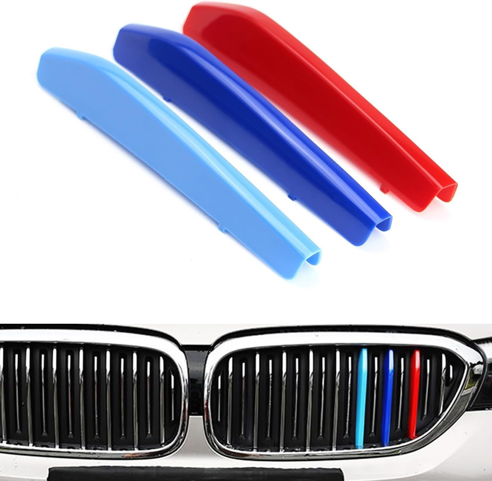 Amazon.com: Lanyun M Colors 5 series grill stripes G30 G31 Grille ...