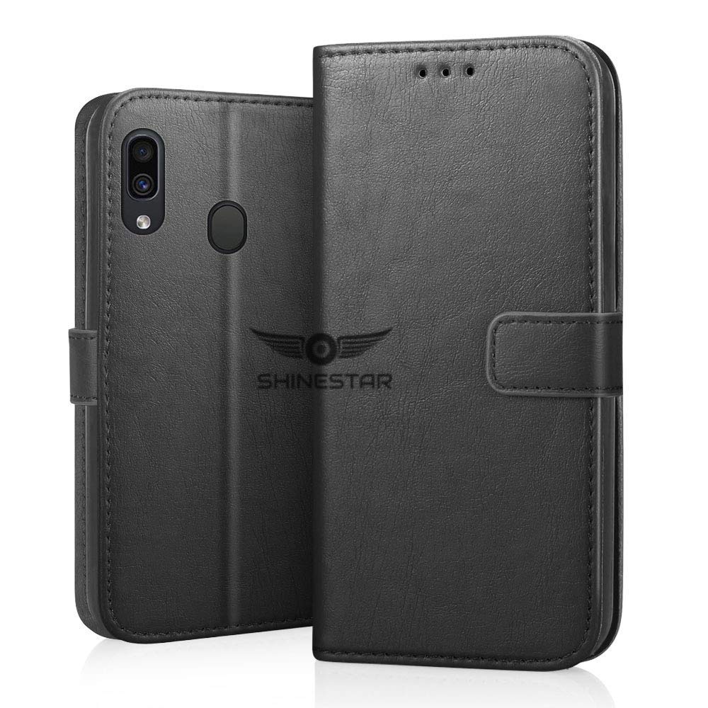 SHINESTAR Premium PU Leather Flip Wallet Case with TPU Shockproof Cover for Samsung Galaxy A20 / A30 / M10s - (Classy Black) (B07TKYT7N2) Amazon Price History, Amazon Price Tracker