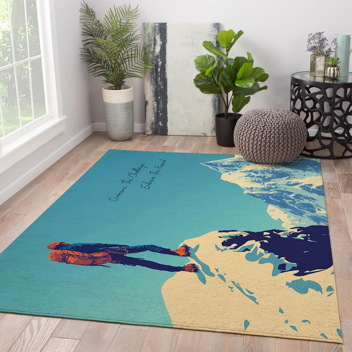 Motywacyjny cytat Rzucanie Dywan przygoda styl alpinista wzór dywan z krótkim włosiem do salonu biura strefy o dużym natężeniu ruchu 180x270cm