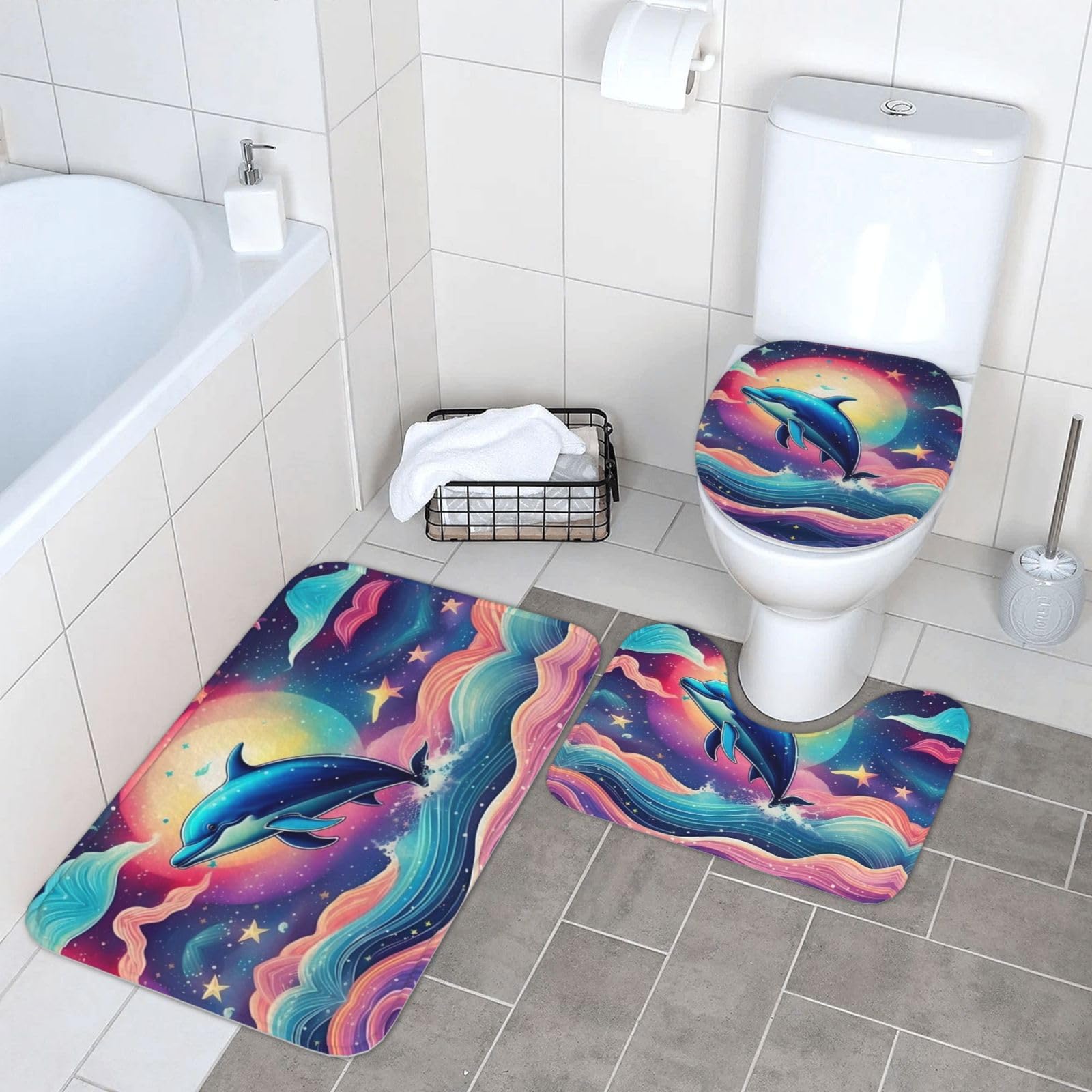 Alfombras de inodoro contorneadas duraderas para proteger el suelo del baño de invitados