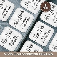 Vista 6 de 3dRose CST_163815_2 New York is Always A Good Idea - Posavasos blandos (juego de 8)