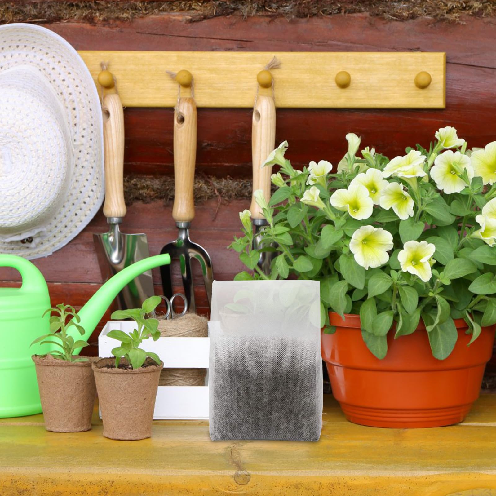 Yardwe 5 Ensembles De Semis Non Tissé De Pépinière Planteur Perlite Petit Les Plantes Poussent des Compost pour Plantes D'extérieur Blanche Tissu Non Tissé 500 Pièces * 5