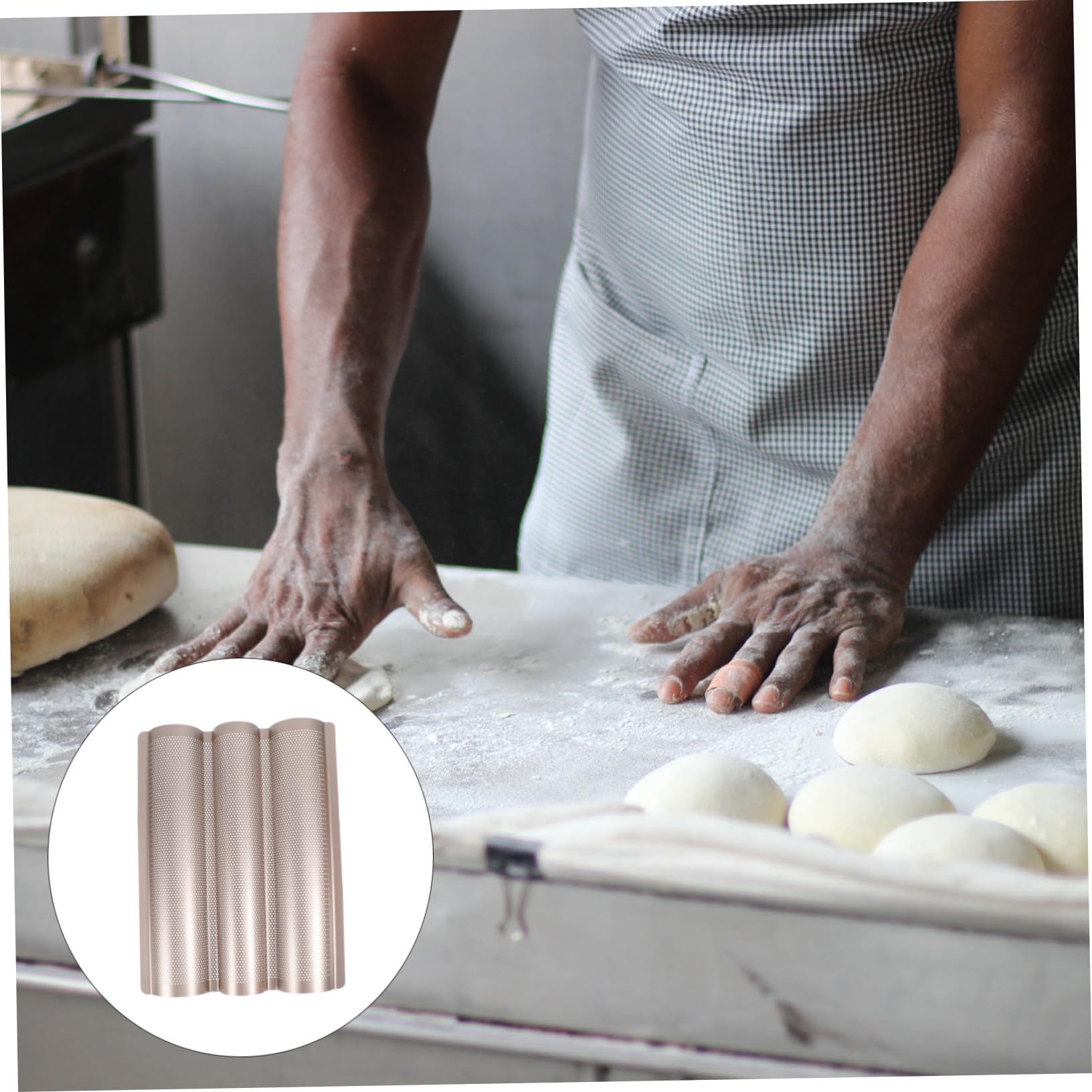 VALICLUD Umweltfreundliche Antihaft Backform für Brot mit Kohlenstoffstahl Einfache Handhabung für Hausgemachtes Backen von Baguette und Sauerteigbrot