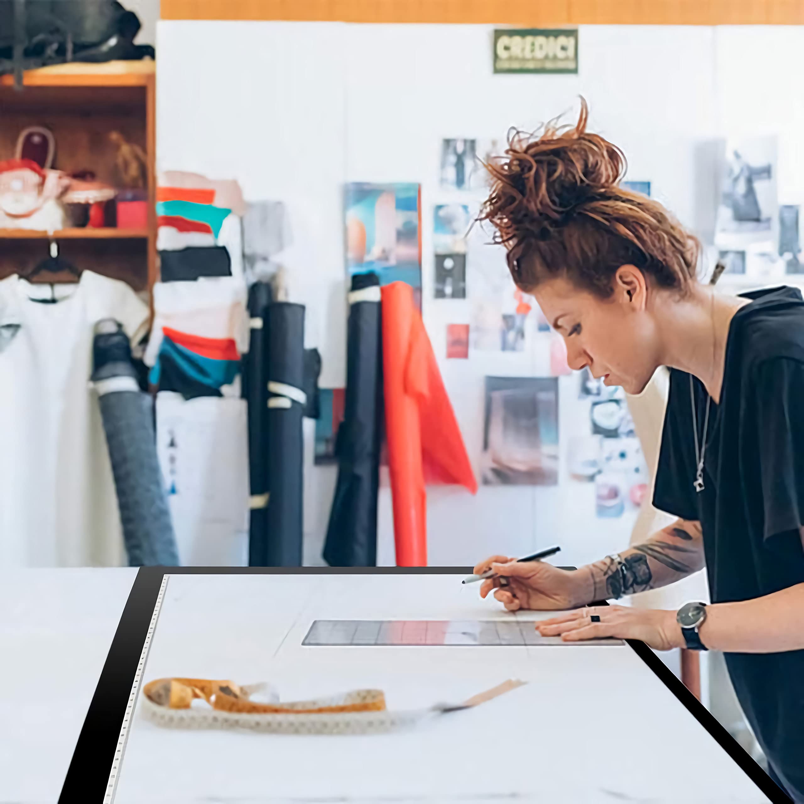 A1 /A2 /A3/A4 Tablette Lumineuse Ultra-Mince Portable Planche À Dessin LED Copie Board Stepless Dimming Avec Câble USB Pour Artistes Dessin Esquisse Tatouage Animation Pochoir,Noir,A1 60CM×90CM