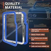 Vista 3 de 93100 Junta de transmisión para Moroso Powerglide Transmisión Pans 42000 y 42001, Junta de transmisión moldeada de silicona sobre acero para un