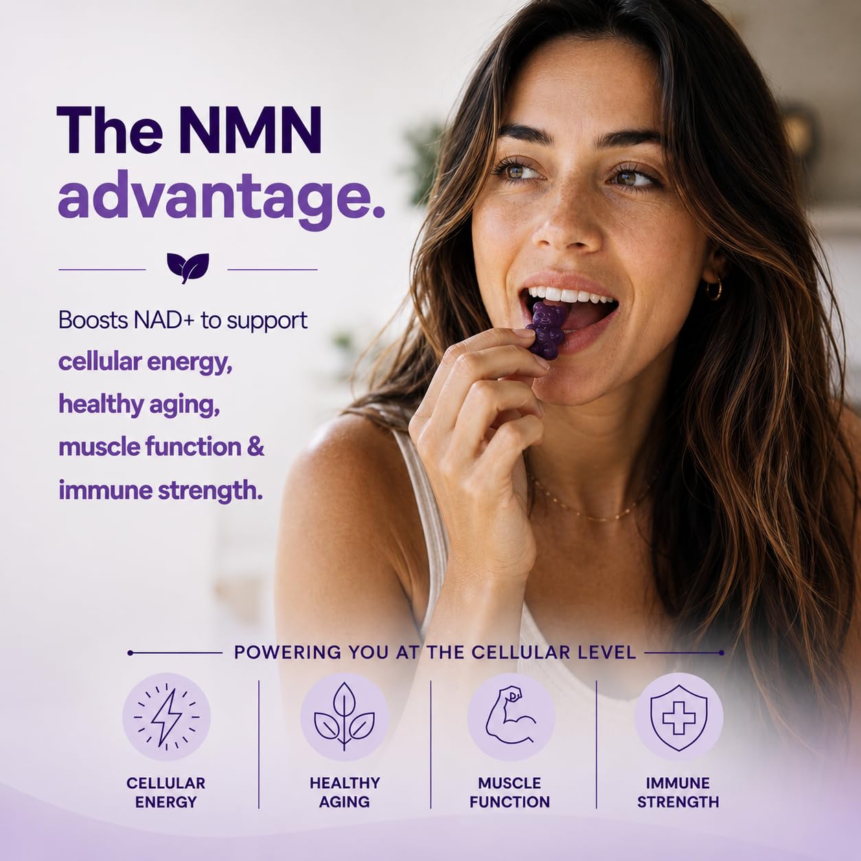 NMN 1000mg Gummies, NAD+ Supplement, Mixed Berry, 90 Count — Amazon image 3