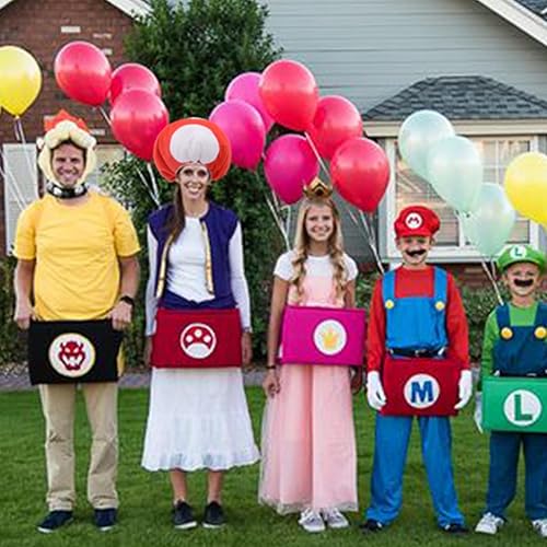 Miniatura 4 de Avafierce Sombreros de hongos de anime Bros Gorras lindos sombreros rojos y verdes sombreros de Halloween Coplay sombrero para adultos niños