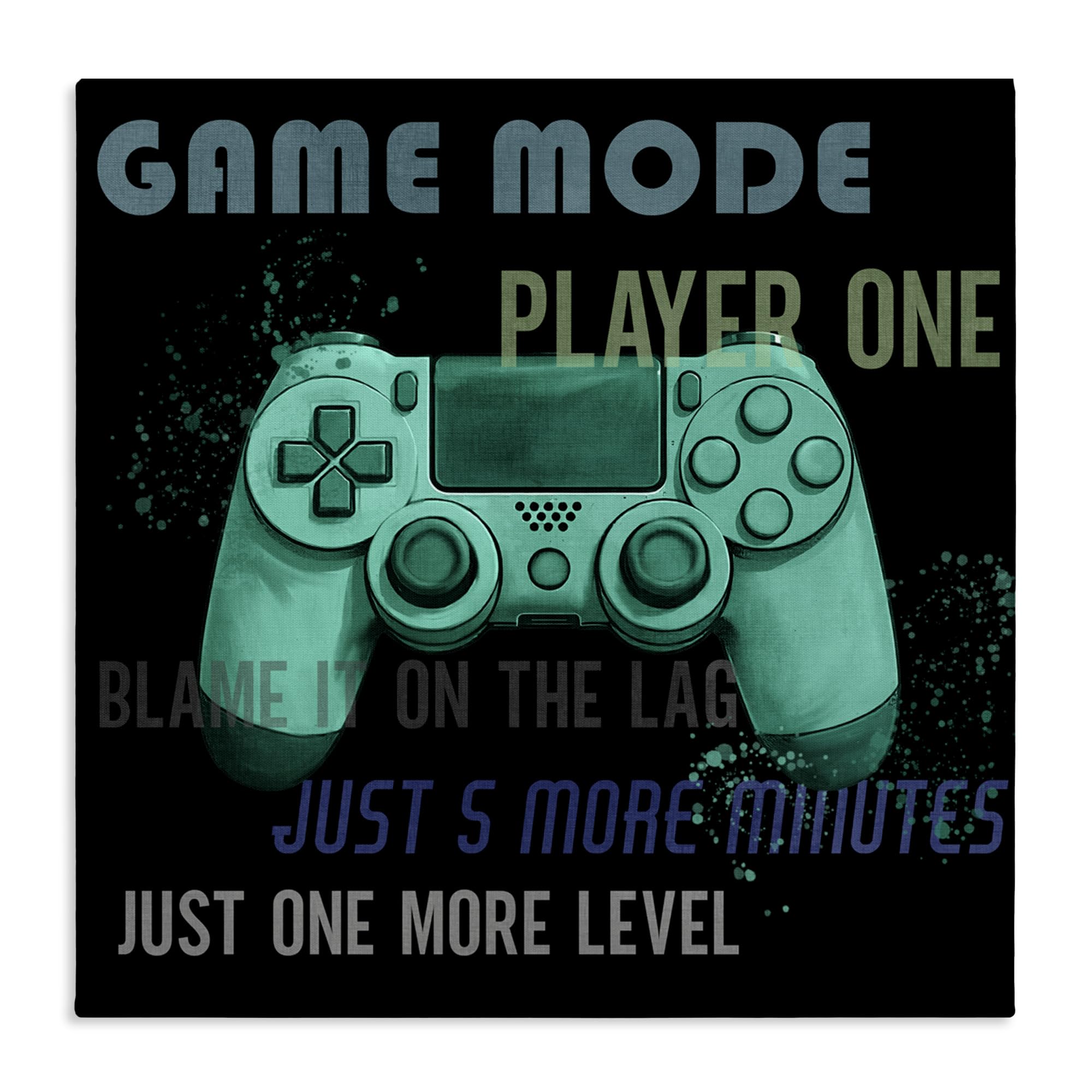 Stupell Industries Unframed 'Game Mode Player One Controller'| Canvas Art