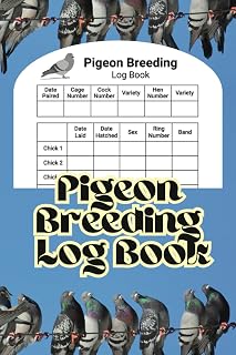 Pigeon Breeding Log Book: Bird Breeding Notebook Organizer With Data Tracker for 10 Chicks Perfect for Pigeon Breeders and Racing 6 by 9 Inches