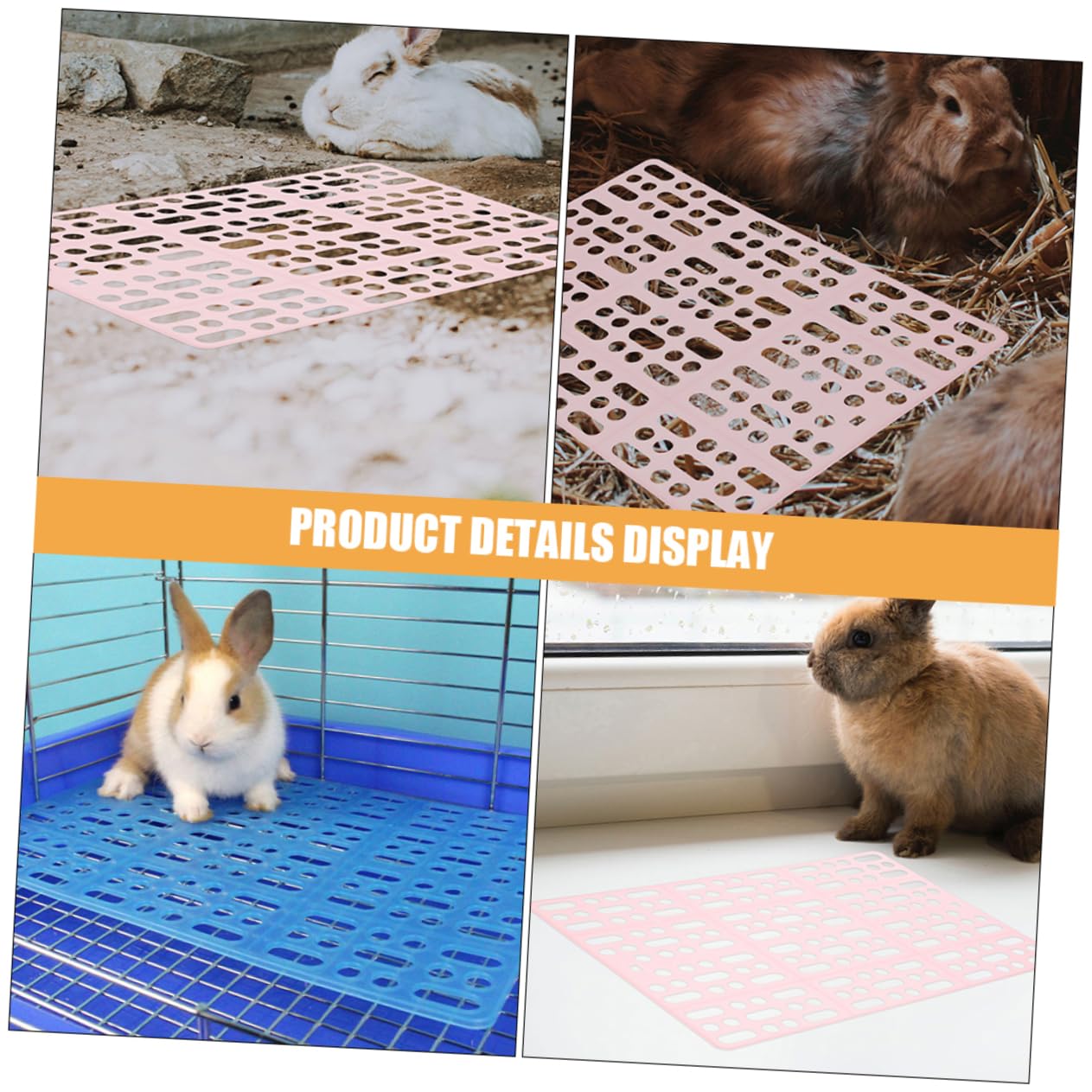 Meerschweinchen Bodenmatte aus Abs 6 Stück-Pack für Käfig Pflegeleicht als Bequeme Ruhefläche für Meerschweinchen und Hunde Hasenstall Zubehör Draußen