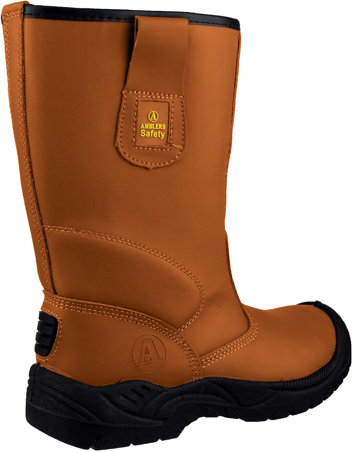 Amblers Safety Mens Mens FS142 Leather Safety Rigger Boots Brown Brown Leather UK Size 3 (EU 36, US 4)