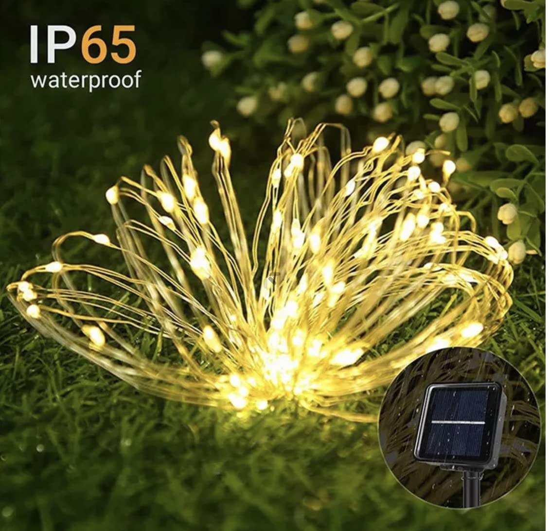 Bel Air Home Solar-Lichterkette – 10m Mit 100 Warmweißen LEDs (3000K), Wetterfest & Energieeffizient