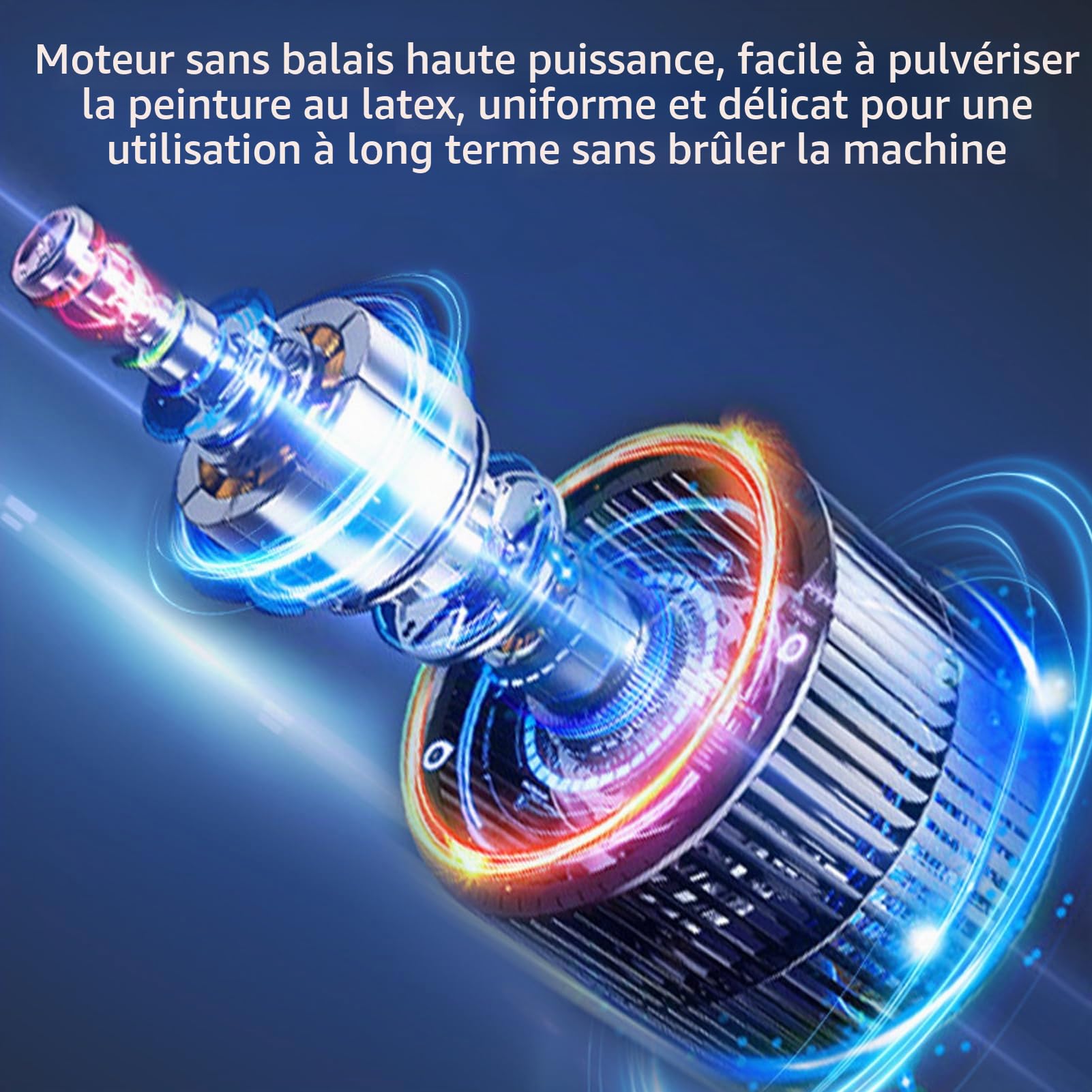 Shkalacar Pistolet a Peinture,Pulvérisateur de Peinture sans Fil, Batterie 20 V Max, pulvérisateur de Peinture électrique portatif avec récipient de 1000 ML, 4 Buses en, Rotation à 360 °