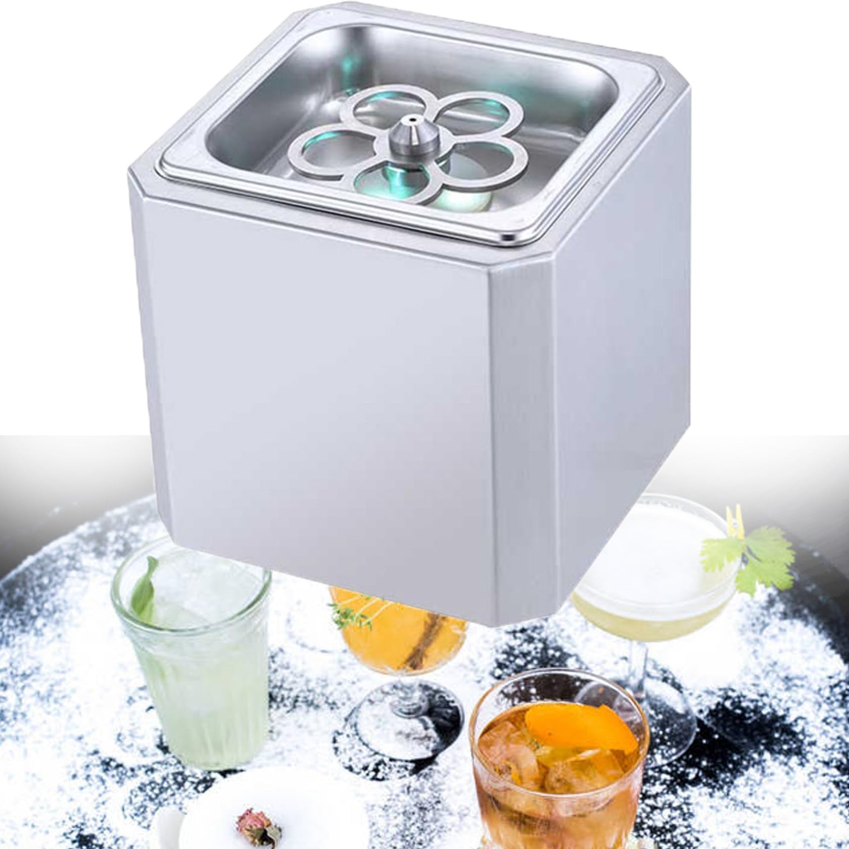 Glass Chiller Glass Froster Mini Co2 Glass Chiller Cooler Freezer for Cups and Glasses, Instant Chill Your Glasses in Seconds, with Led Light, Instant Drink Chiller