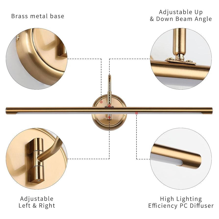 その他 Jean Jullien light JOOSENLUX Dimmable Led Picture Lights 24.4'' Brass Golden