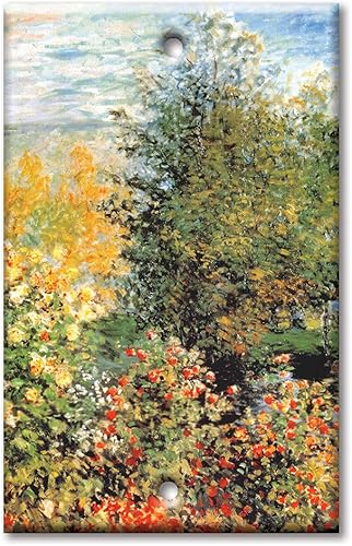 Vista 38 de Art Plates - Monet: Stiller Winkle - Placa decorativa de pared de metal con palanca de 1 banda - Cubierta de placa de interruptor de luz de una