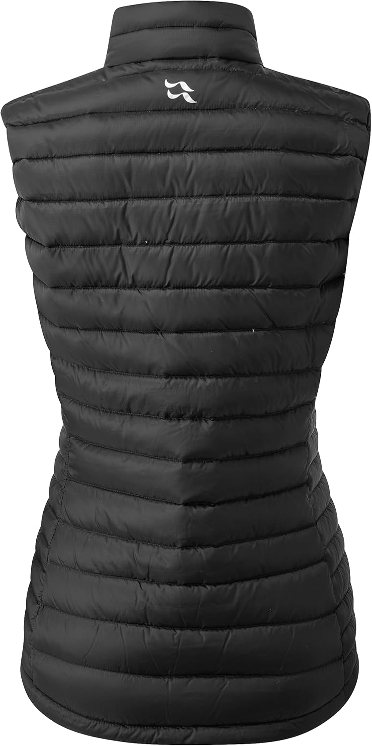 Rab Women's Microlight Down Insulated Lightweight Vest for Hiking and Skiing - Black - Medium