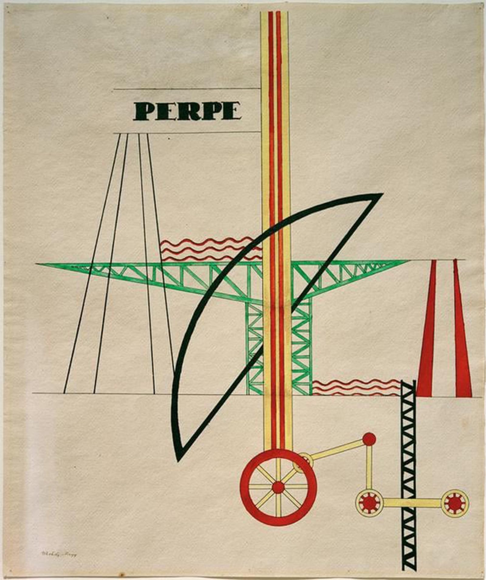 POSTERIIk Vintage Print Pop Art Landscape Artwork Perpe by Laszlo Moholy Nagy Art Prints for Office Home Decor 60x90cm
