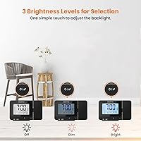 Vista 5 de SMARTRO - Reloj despertador digital de proyección para dormitorios con termómetro interior higrómetro, cargador USB, proyector de mesita de noche