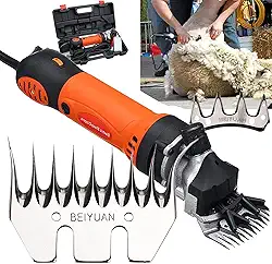Tosquiadeira elétrica para tosquiar ovelhas -1200W 220V 6 velocidades de marcha, (para novatos/qualificados), para lã de pele em ovelhas, cabras, gado e outros animais de estimação, 9 （dobra