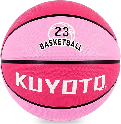 Miniatura 11 de KUYOTQ Kids Toddler Youth Adult Size 3/4/5/6/7 Basketball 22/25.5/27.5/28.5/29.5" Thickened Rubber or Faux Leather Indoor Outdoor Basketball for