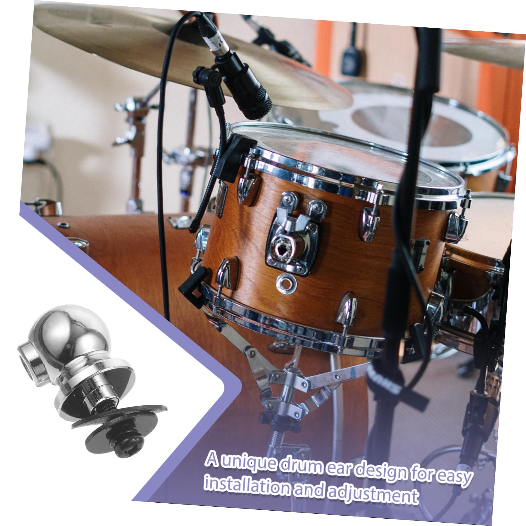 Toddmomy Drum Kit Parts and Drums Drum Keys Tom Drum Mount Bracket Tom Leg Base Percussion Bases Snare Part Instrument Snare Base Tom Leg Supply Tom Drum Kit Mount Bracket Silver Zinc Alloy