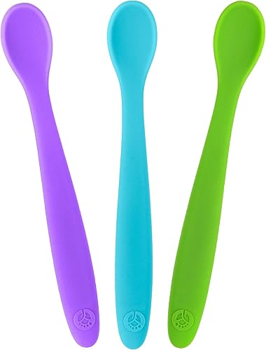 Miniatura 4 de WeeSprout Paquete de alimentación para bebés, tarros de vidrio para almacenamiento de alimentos, 2 ventosas de silicona, 3 cucharas para bebés de