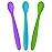WeeSprout Silicone Baby Spoons - First Stage Infant Feeding Utensils With Soft-Tip, Bendable Kitchenware for Parent & Self-Feeding, Ultra-Durable, Dishwasher Safe, Travel Case, Set of 3